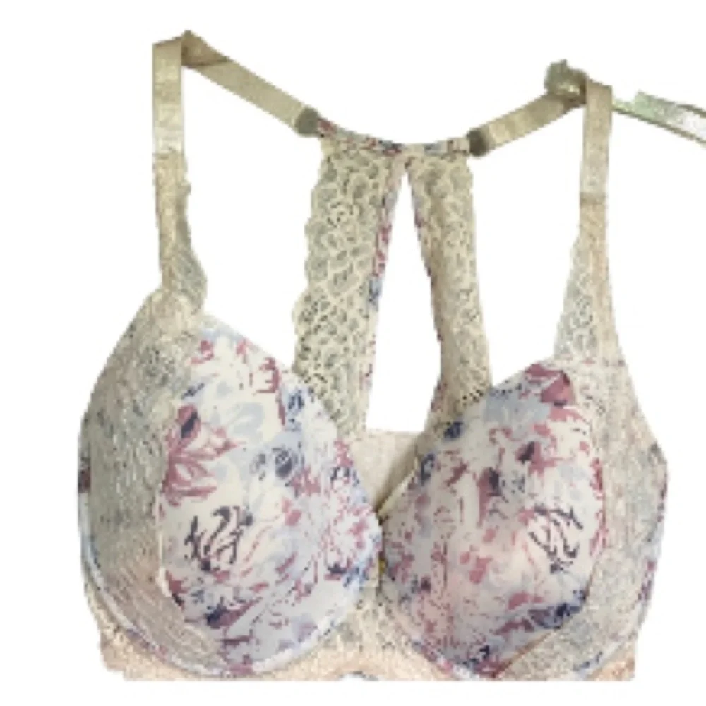 Floral Racerback Padded Sexy Lacey Bra 40D  SIZE: 40D by Jessica Simpson